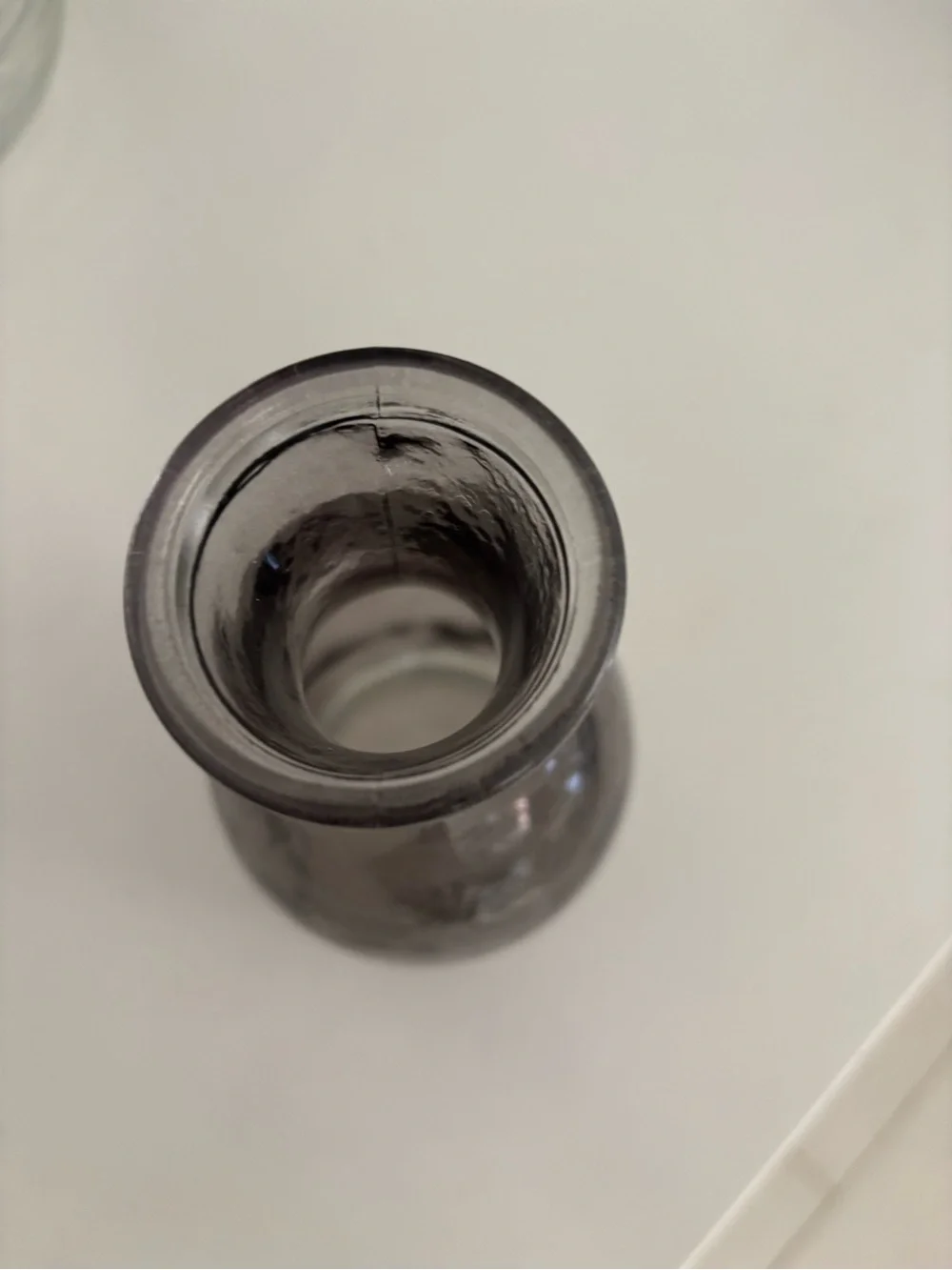 Smoky Gray Decorative Glass Vase - Elegant Home Accent